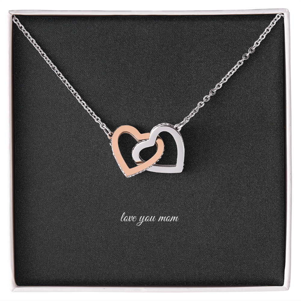 Interlocking Hearts Necklace - Add Your Own Words