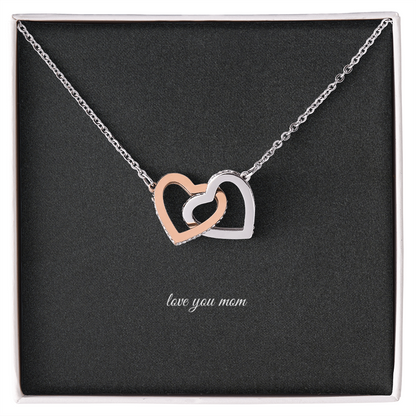 Interlocking Hearts Necklace - Add Your Own Words