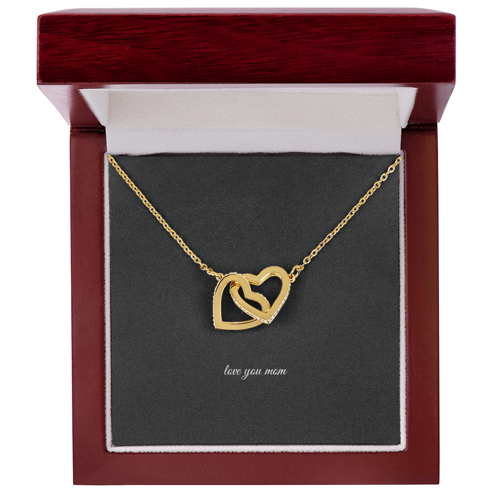Interlocking Hearts Necklace - Add Your Own Words