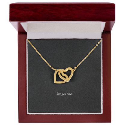 Interlocking Hearts Necklace - Add Your Own Words