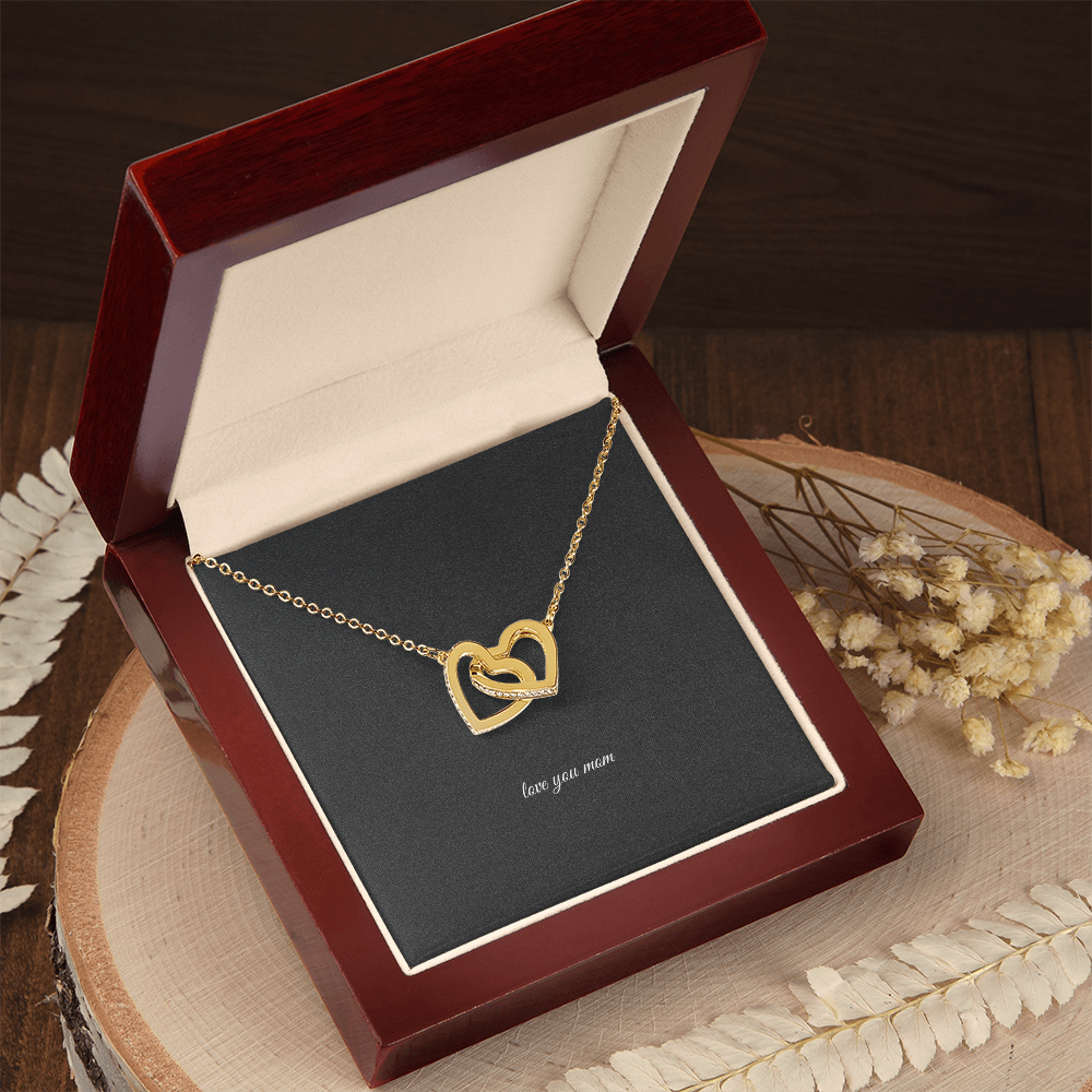 Interlocking Hearts Necklace - Add Your Own Words