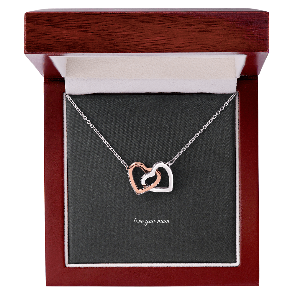 Interlocking Hearts Necklace - Add Your Own Words