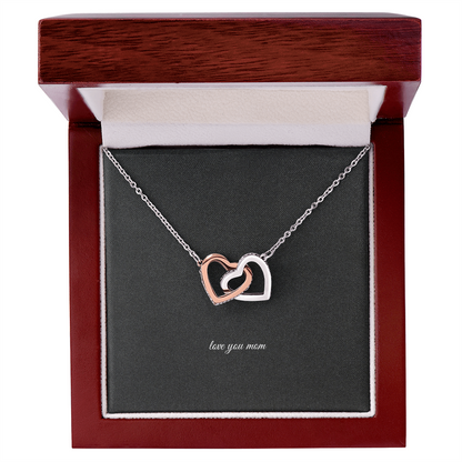 Interlocking Hearts Necklace - Add Your Own Words