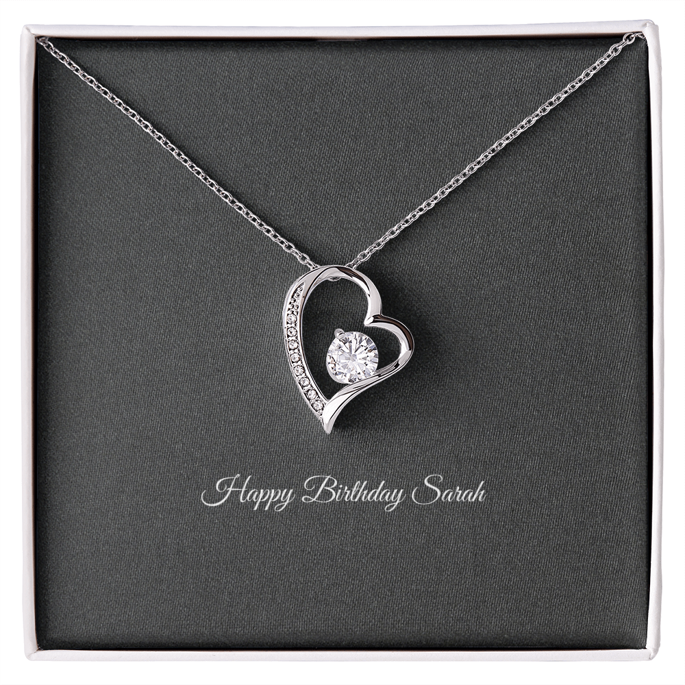 Custom Message Heart Necklace - Add Your Own Words