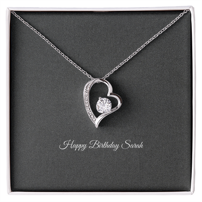 Custom Message Heart Necklace - Add Your Own Words