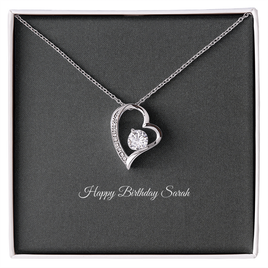 Custom Message Heart Necklace - Add Your Own Words
