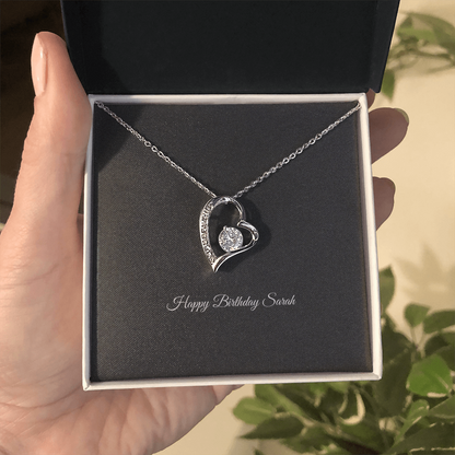 Custom Message Heart Necklace - Add Your Own Words