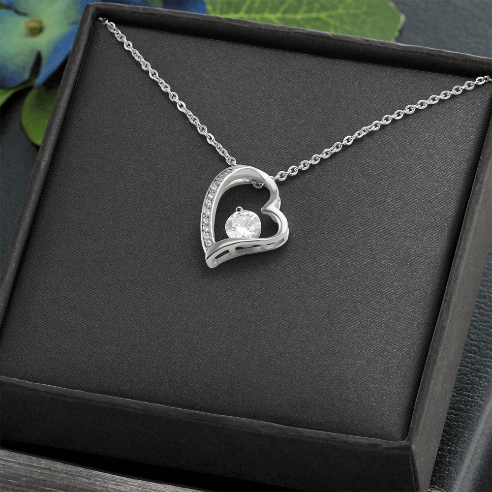 Custom Message Heart Necklace - Add Your Own Words
