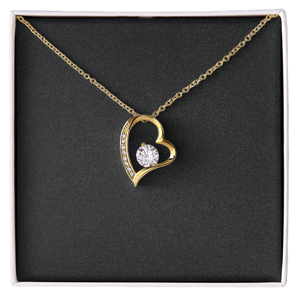 Custom Message Heart Necklace - Add Your Own Words