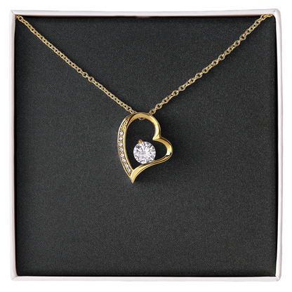 Custom Message Heart Necklace - Add Your Own Words