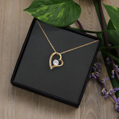 Custom Message Heart Necklace - Add Your Own Words