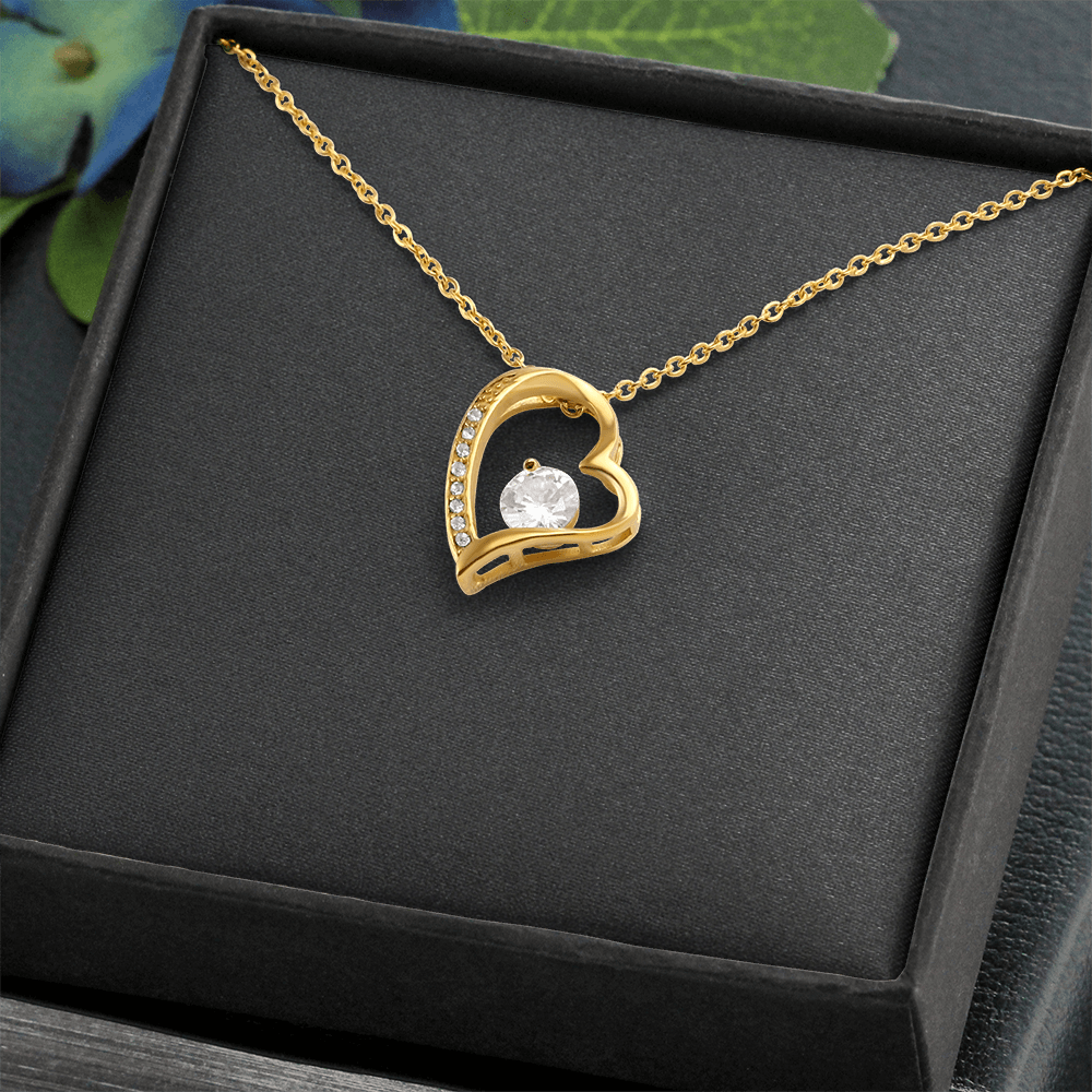 Custom Message Heart Necklace - Add Your Own Words