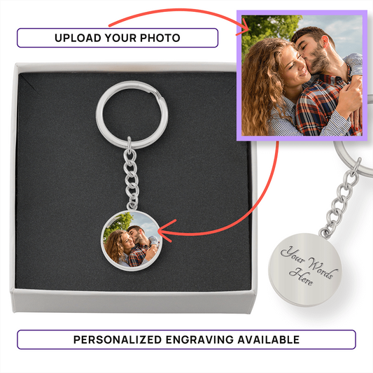 Circle Photo Keychain - Add Your Own Photo