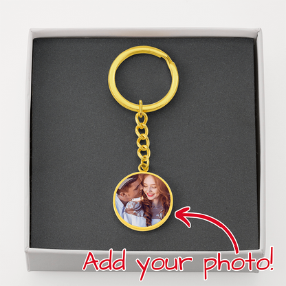 Circle Photo Keychain - Add Your Own Photo