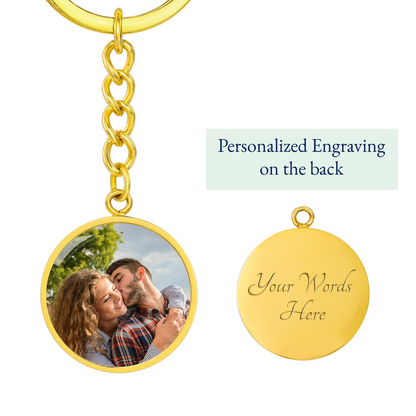 Circle Photo Keychain - Add Your Own Photo