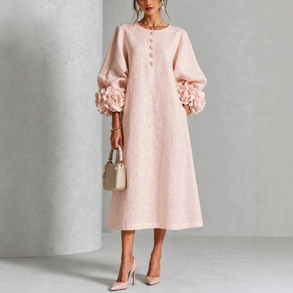Ivy | Rose Sleeve Midi Dress