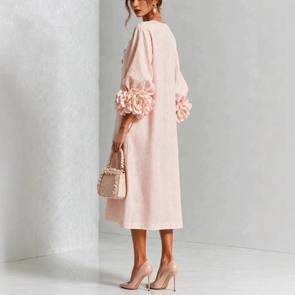 Ivy | Rose Sleeve Midi Dress