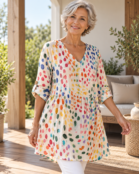 Everlee | Long Blouse with V-Neck