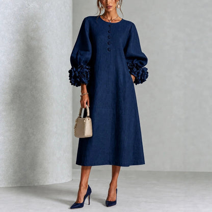 Ivy | Rose Sleeve Midi Dress