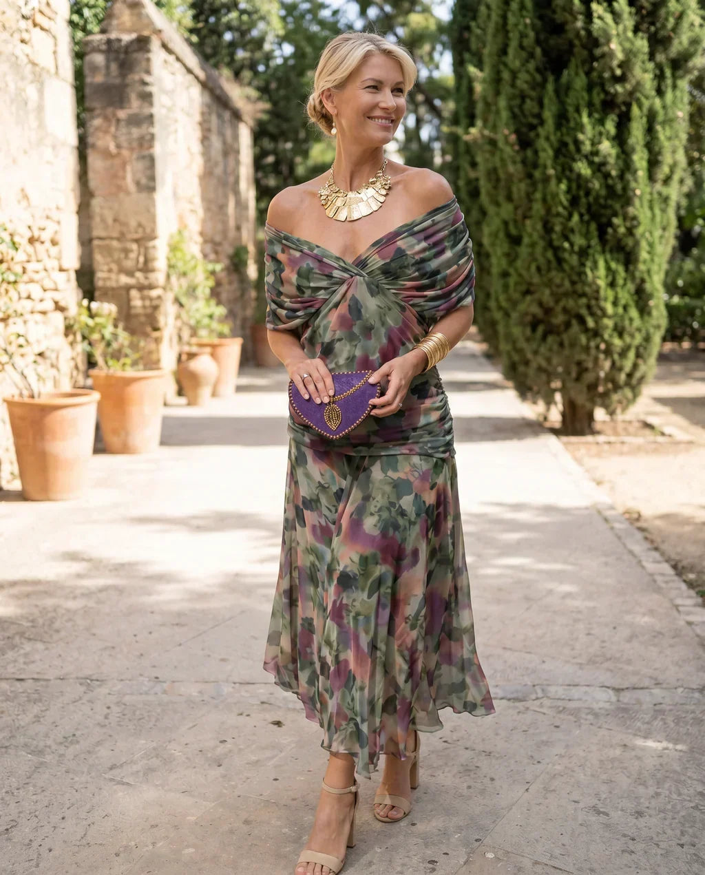 Aveline | V-Neck Draped Dress
