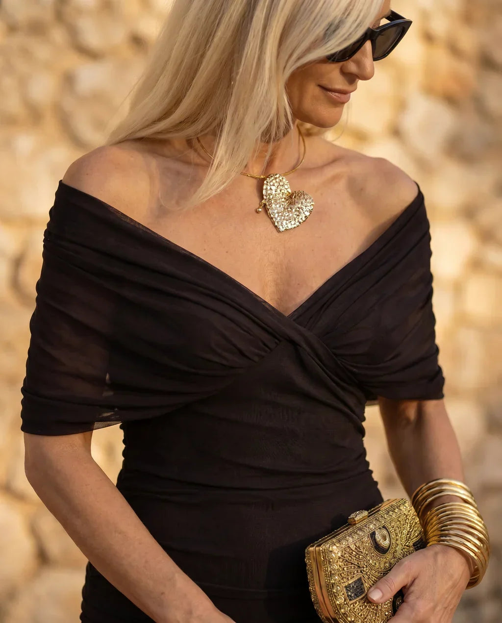 Aveline | V-Neck Draped Dress