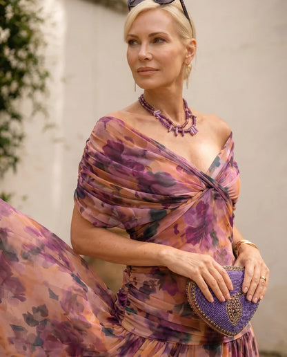 Aveline | V-Neck Draped Dress