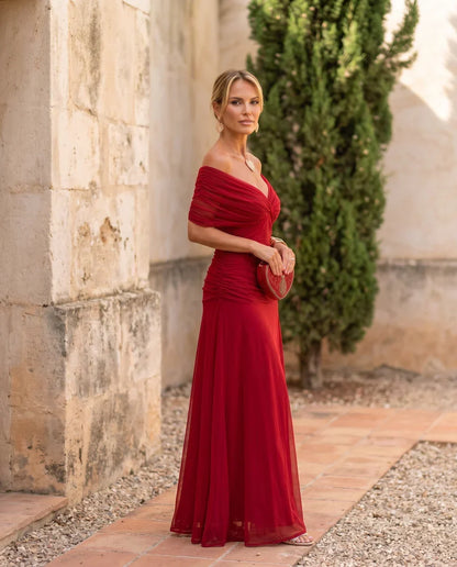 Aveline | V-Neck Draped Dress