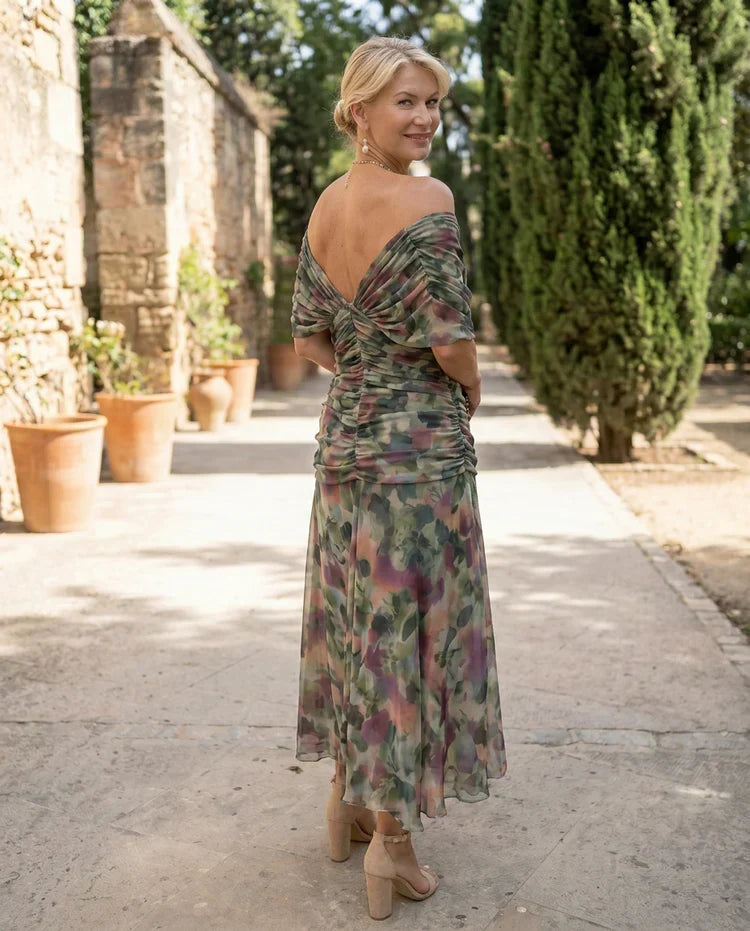 Aveline | V-Neck Draped Dress