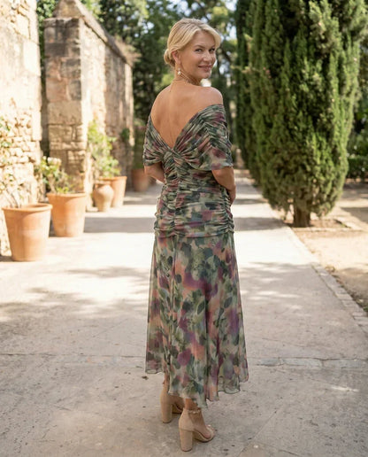 Aveline | V-Neck Draped Dress