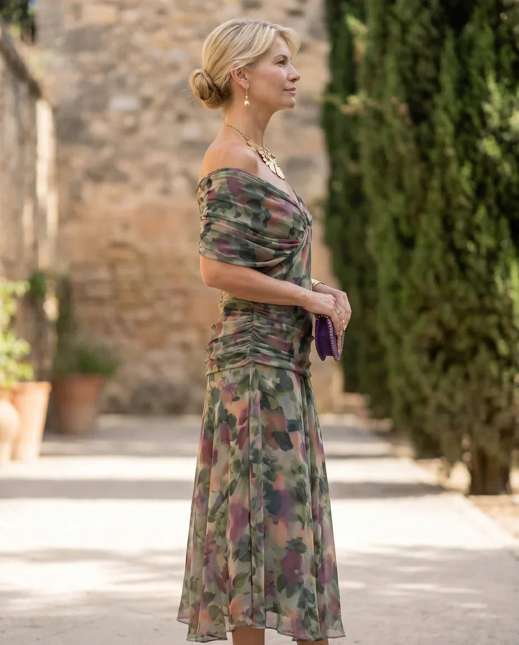 Aveline | V-Neck Draped Dress