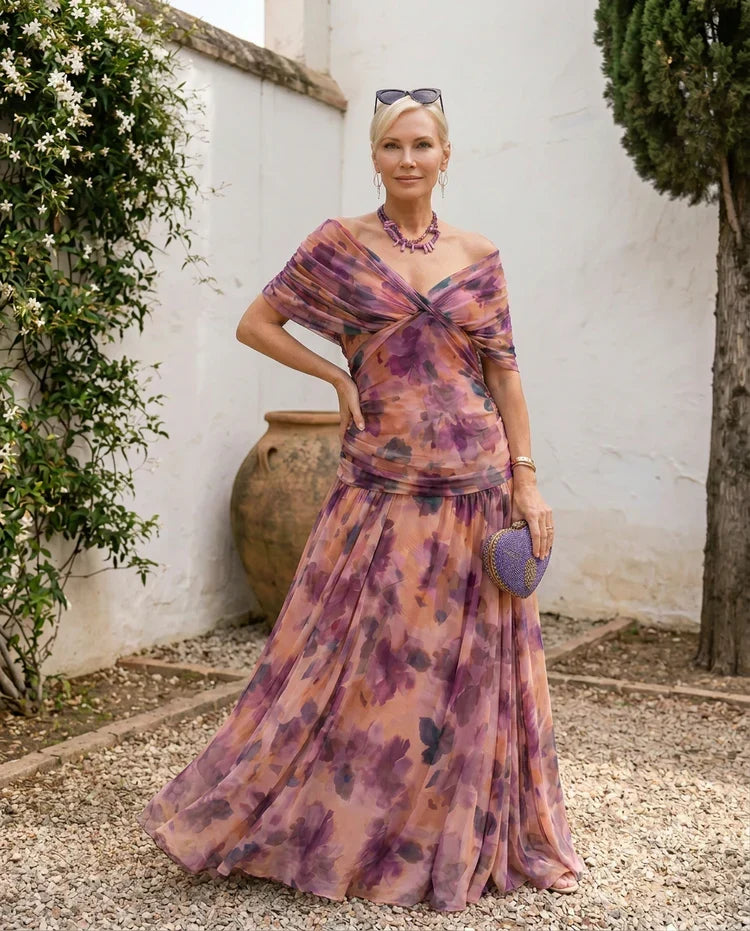 Aveline | V-Neck Draped Dress