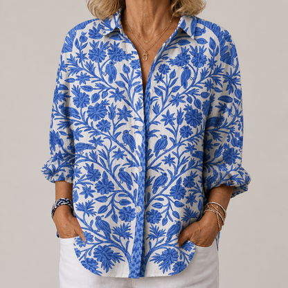Isabelle | Blue Garden Blouse