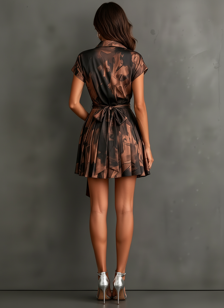 Chiara | Printed Wrap-Style Mini Dress