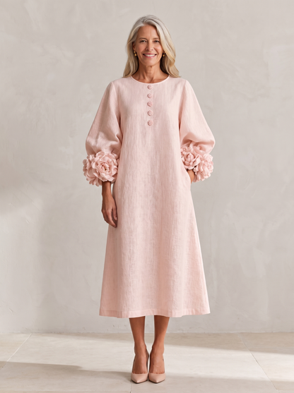 Ivy | Rose Sleeve Midi Dress
