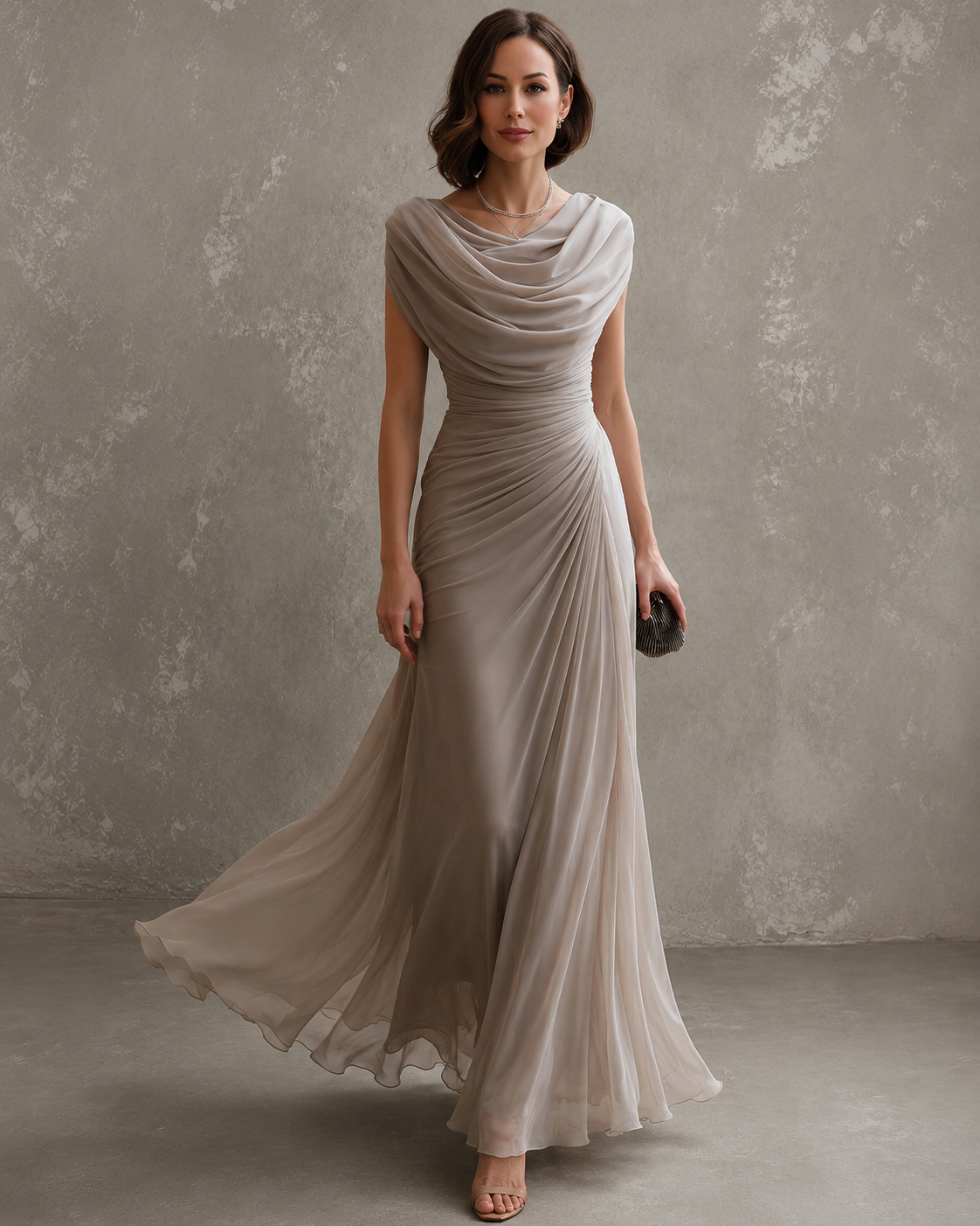 Jilliann | Cowl-Neck Maxi Dress