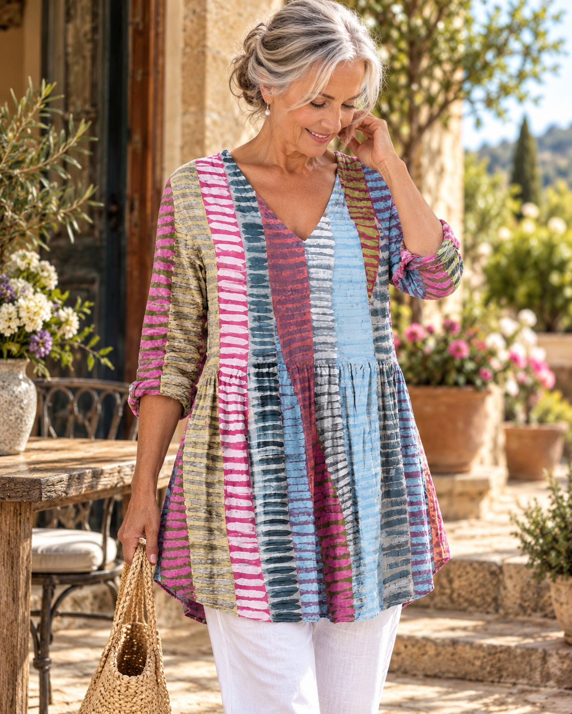 Margo | Long Blouse with V-Neck